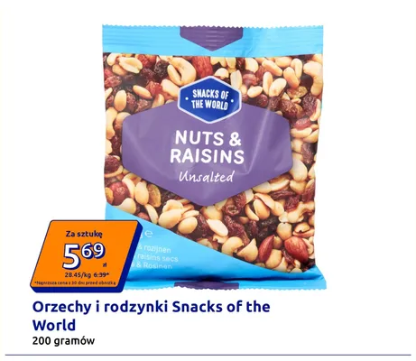 Orzechy i rodzynki Snacks of the World promocja w Action