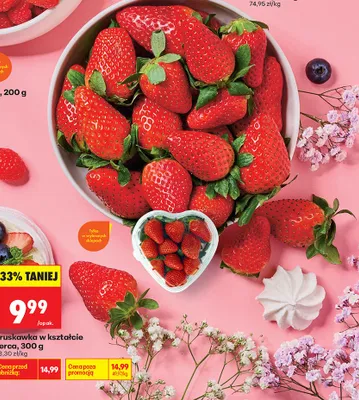 Truskawka w kształcie serca promocja w Biedronka