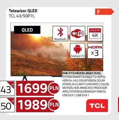 Telewizor Qled Tcl 50P7 l promocja w kakto.pl