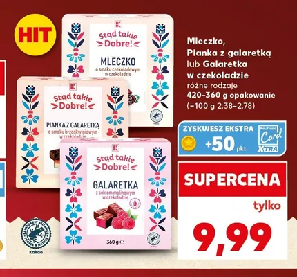 Mleczko o smaku czekoladowym w czekoladzie Stąd takie Dobre! promocja w Kaufland