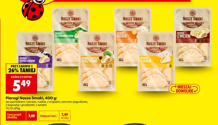 Pierogi z mięsem Nasze Smaki promocja w Biedronka