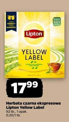 Herbata czarna ekspresowa Yellow Label promocja w Netto