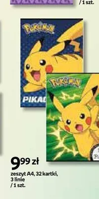 Zeszyt A4 Pokemon 32 kartki 3 linie promocja w Empik