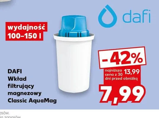 Wkład filtrujący magnezowy Dafi Classic AquaMag promocja w Kaufland