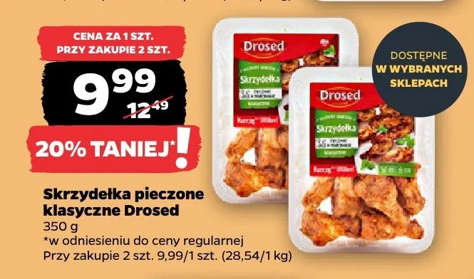 Skrzydełka pieczone klasyczne Drosed promocja w Netto