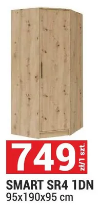 Szafa SMART SR4 1DN 95x190x95cm promocja w Merkury Market