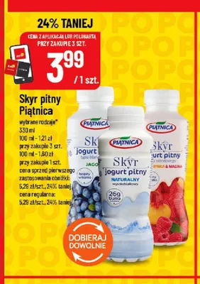Skyr pitny naturalny Piątnica promocja w POLOmarket