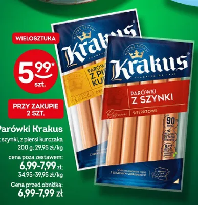 Parówki z szynki Krakus promocja w Żabka