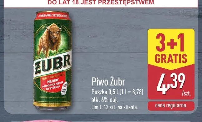 Piwo Żubr promocja w Aldi