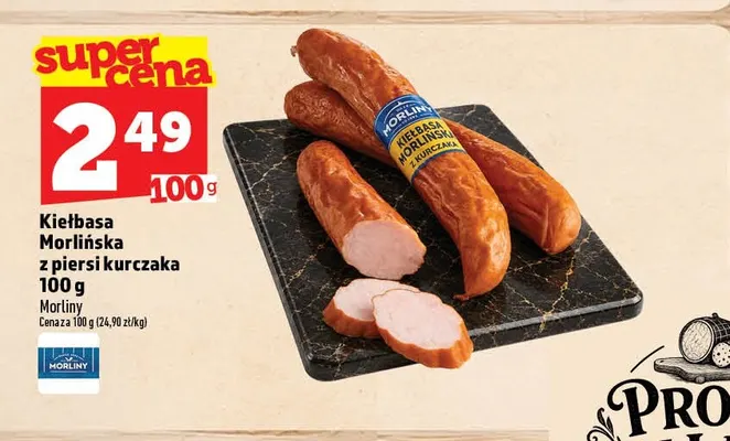 Kiełbasa morlińska z piersi kurczaka Morliny promocja w TOPAZ