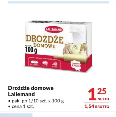 Drożdże domowe Lallemand promocja w Makro