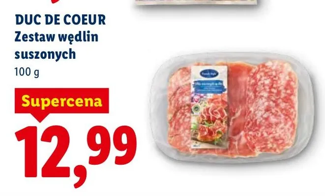 Zestaw wędlin suszonych promocja w Lidl