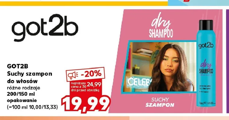 Suchy szampon do włosów Got2b promocja w Kaufland