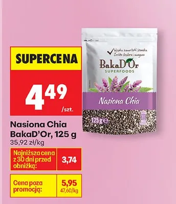 Nasiona Chia promocja w Biedronka
