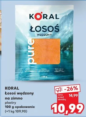 Łosoś wędzony na zimno plastry 100g  promocja w Kaufland