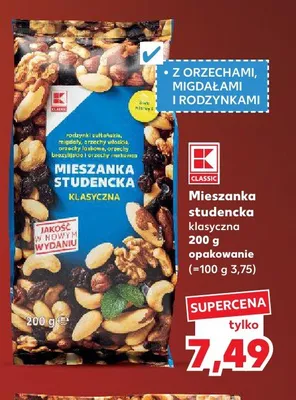 Mieszanka studencka klasyczna K-Classic promocja w Kaufland