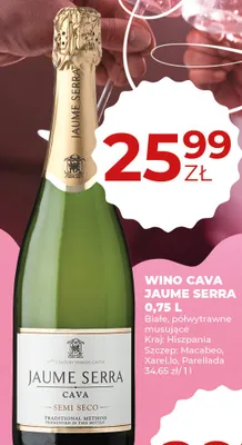 Wino Cava Jaume Serra 0,75 L promocja w Duży Ben