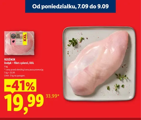 Indyk filet z piersi XXL Rzeźnik promocja w Lidl