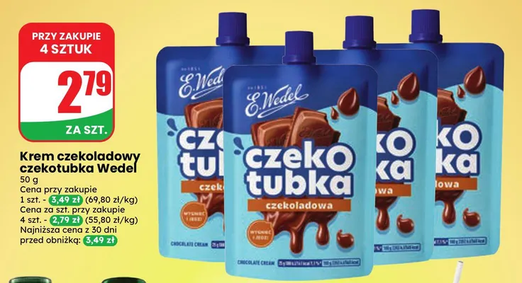 Krem czekoladowy Czekotubka Wedel promocja w Dino