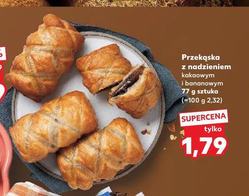 Przekąska z nadzieniem kakaowym i bananowym promocja w Kaufland
