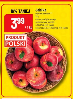Jabłka wybrane odmiany promocja w POLOmarket