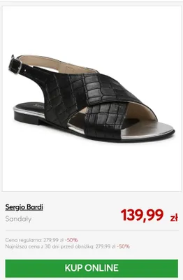 Sandały Sergio Bardi promocja w eobuwie.pl