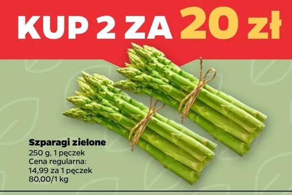 Szparagi zielone promocja w Netto
