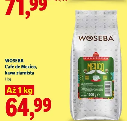 Kawa ziarnista Woseba Café de Mexico promocja w Lidl