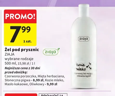 Żel pod prysznic Kozie mleko Ziaja promocja w Intermarche