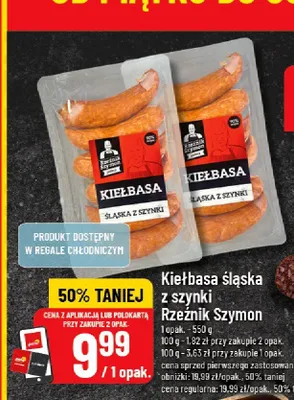 Kiełbasa śląska z szynki Rzeźnik Szymon promocja w POLOmarket