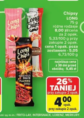 Chipsy LONG promocja w Carrefour