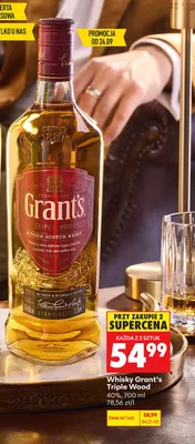 Whisky Grant's Triple Wood promocja w Biedronka