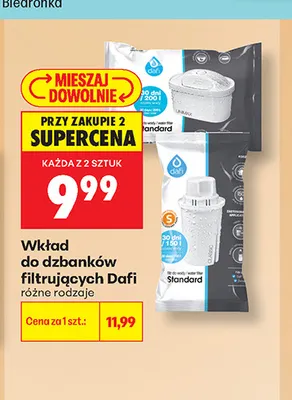Wkład do dzbanków filtrujących Dafi promocja w Biedronka
