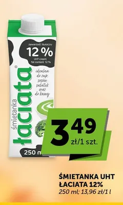 Śmietanka UHT Łaciata 12% promocja w ABC