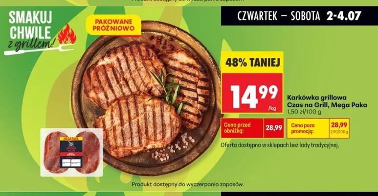 Karkówka grillowa Czas na Grill Mega Paka promocja w Biedronka