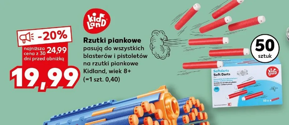 Rzutki piankowe Kidland promocja w Kaufland