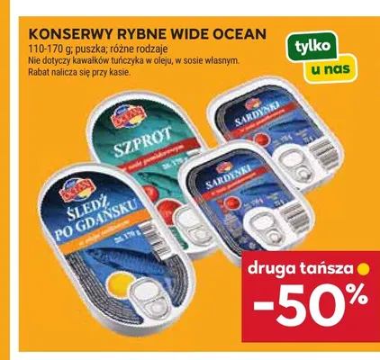Konserwy rybne Wide Ocean promocja w Stokrotka