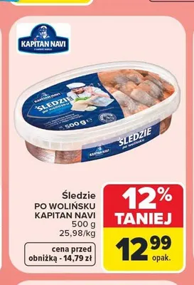Śledzie po wolińsku Kapitan Navi promocja w Carrefour