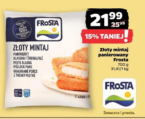 Złoty mintaj panierowany Frosta promocja w Netto