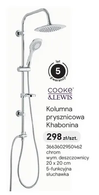 Kolumna prysznicowa Cooke & Lewis Khabonina promocja w Castorama