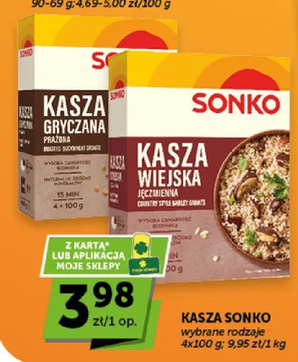 Kasza gryczana prażona Sonko 4-pak 100 g promocja w Groszek