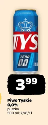 Piwo Tyskie Zero 0,0% promocja w Netto