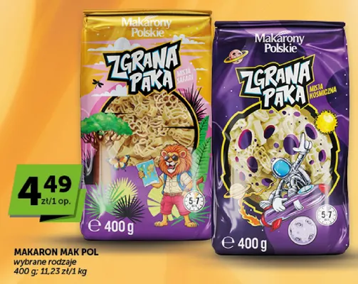 Makaron Mak Pol Zgrana Paka Misja Kosmiczna promocja w ABC