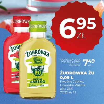 Wódka Żubrówka ŻU Kwaśne Jabłko 26% promocja w Duży Ben
