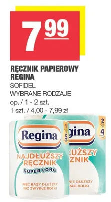 Ręcznik papierowy Regina promocja w SPAR