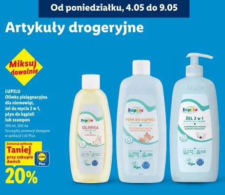 Płyn do kąpieli dla niemowląt Lupilu promocja w Lidl