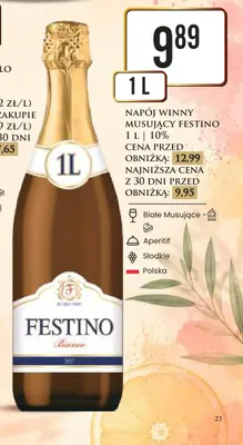 Napój winny musujący Festino 10% promocja w Dino