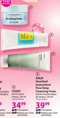 Pianka oczyszczająca do twarzy Heartleaf Quercetinol Pore Deep Cleansing Foam promocja w Hebe