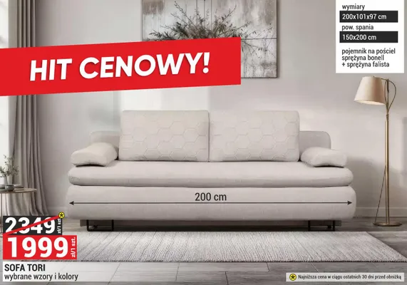 Sofa Tori promocja w Merkury Market
