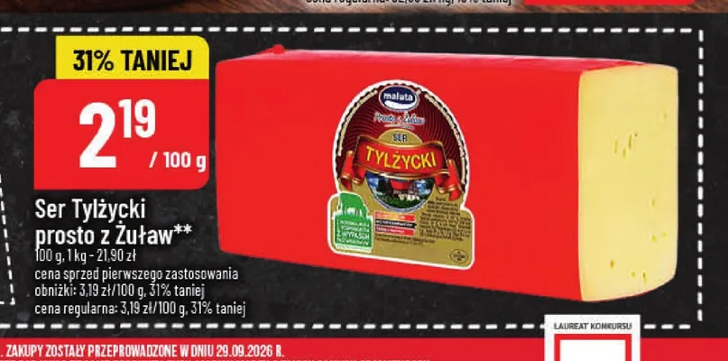 Ser tylżycki prosto z Żuław Maluta promocja w POLOmarket